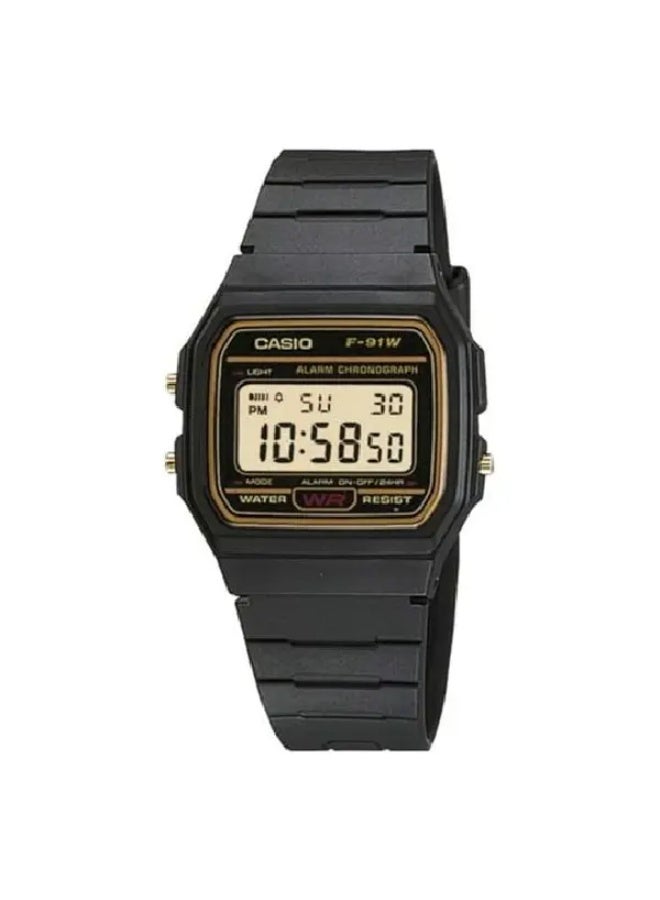 Casio Digital Watch With Resin Strap, Black, F91Wg-9Qdf